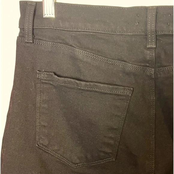 L'AGENCE High Rise Slim Cropped Jeans Black Contemporary Raw Hem Size 29 - Picture 8 of 13
